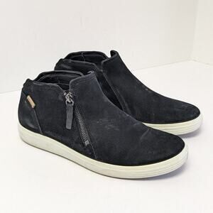 ECCO Soft 7 Low Cut Booties, Black Leather, Women's 41 EU (US 10-10.5)